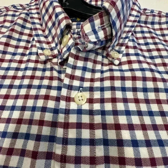 Ralph Lauren men’s button up lightweight checkered shirt sz large - Picture 9 of 10